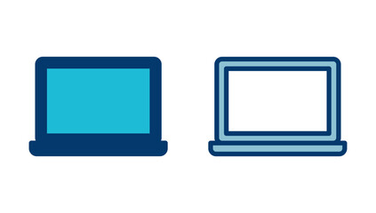 Laptop icon vector isolated on white background. Laptop vector icon