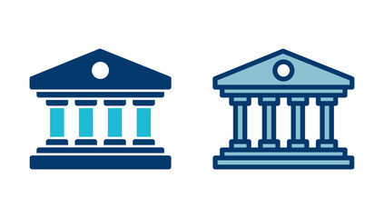 Bank icon vector isolated on white background. bank vector icon, museum, university