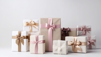 Fototapeta premium Elegant Gift Boxes with Bows