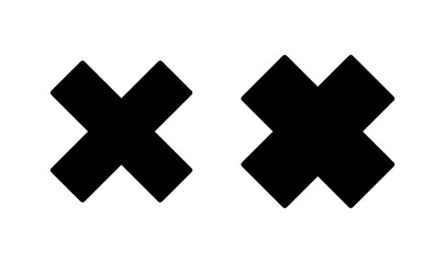 Close icon logo design. Delete sign and symbol. cross sign