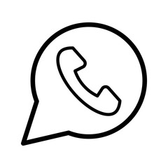_whatsapp logo phone icon . vector illustration, pictogram isolated on white background. color editable