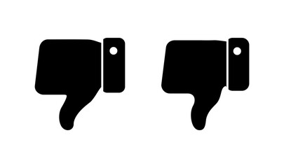 Dislike icon logo design. dislike sign and symbol. Hand with thumb down