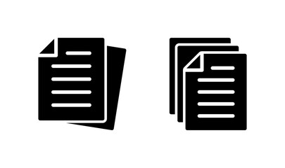 Document icon logo design. Paper sign and symbol. File Icon