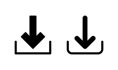Download icon logo design. Download sign and symbol