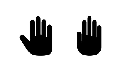 Hand icon logo design. hand sign and symbol. palm