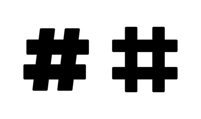 Hashtag icon logo design. hashtag sign and symbol
