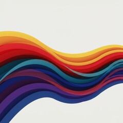 Abstract Colorful Waves Background Design