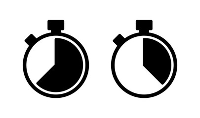 Stopwatch icon logo design. Timer sign and symbol. Countdown icon. Period of time