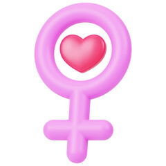 Woman Symbol 3D Icon Illustration 