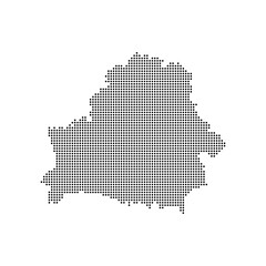 Belarus country map dotted halftone vector illustration. Belarus geographic map on a white background for banner, website, infographic, education. World maps circle. Global map