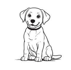 Fototapeta premium beagle puppy on white background