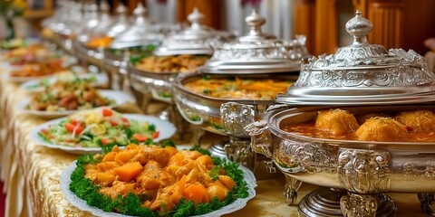 Fototapeta premium Buffet Food Display at Event