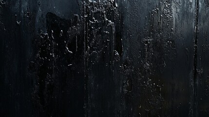 Dramatic Black Abstract, Glossy, Deep Texture with Mysterious Reflections