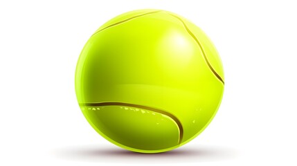 Vibrant Tennis Ball Cartoon Vector Illustration for Sports Graphics and Designs