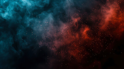 Naklejka premium Perftect fire particles embers on background . Smoke fog misty texture