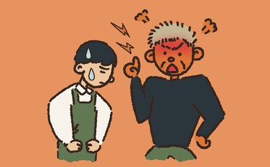 Customer Harassment / カスタマーハラスメントのイラスト