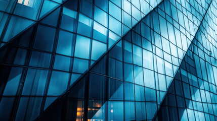 Close-Up Of Modern Office Buildings