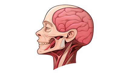 Professional Vein Human Head Vector Symbol Icon Design for Medical Websites