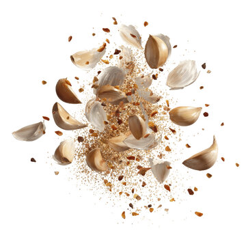 Exploding Garlic Cloves and Powder - Culinary Spice Burst