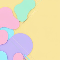Pastel Abstract Background with Organic Shapes