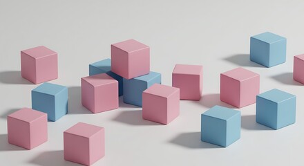 Obraz premium Pastel Cubescape