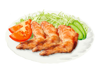 鶏の手羽先唐揚げ
