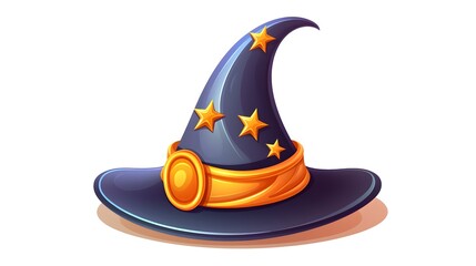 Magical witch's hat costume adorns a little girl for Halloween celebrations