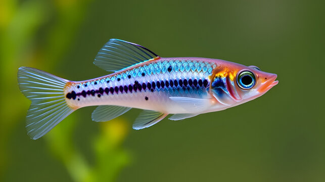 young small baby microrasbora galaxy, galaxy rasbora freshwater fish is often as often referred as pearl danio margaritatus, rasbora galaxy or celestial pearl danio in nature aquarium