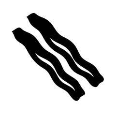 bacon silhouette on transparent background for web and graphic design