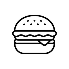 burger on transparent background for web and graphic design