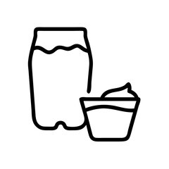 buttermilk on transparent background for web and graphic design