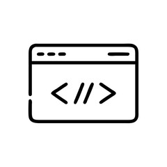 Code window with ai on transparent background for web and graphic design