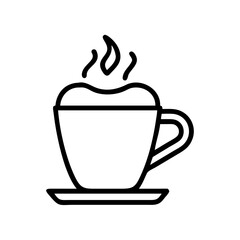 Coffee latte on transparent background for web and graphic design