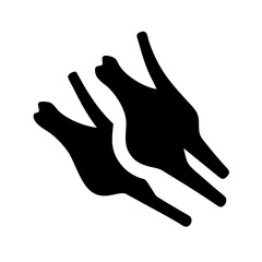 Obraz premium Lamb chops silhouette on transparent background for web and graphic design