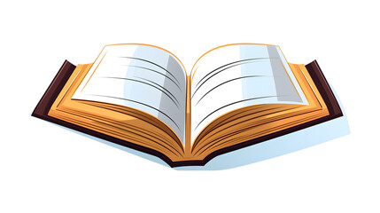 Open Book Outline Vector Symbol Icon Design for Education Websites and Publications