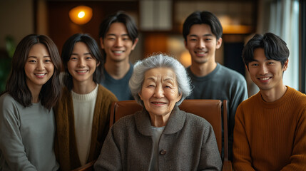 Fototapeta premium お婆さんと孫