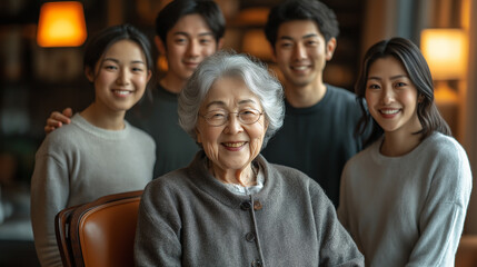 Fototapeta premium お婆さんと孫