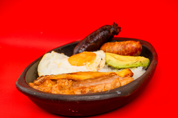 Bandeja paisa, typical dish in the Antioqueña region of Colombia.
