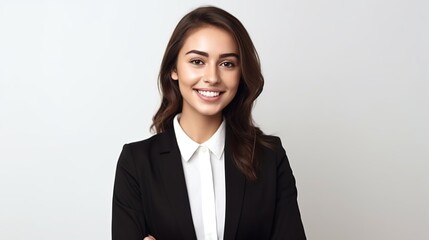 Smiling Business Woman in Suit