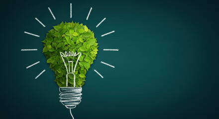 Green Idea Bulb: Sustainable Energy, Eco-Friendly Innovation & Renewable Solutions for a Greener Future.