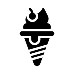 ice cream glyph icon