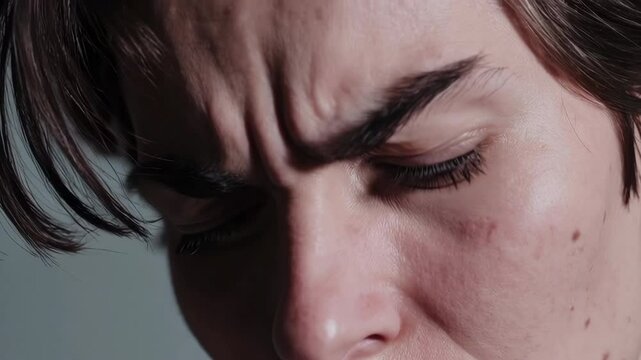 Young man expressing disgust, annoyance, and frustration