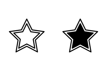 Star icons set,simple, filled design. level stars best and top black concept abstract vector illustration