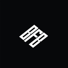 BFB letter logo design on black background.