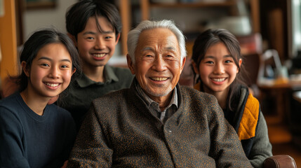 Fototapeta premium お爺さんと孫