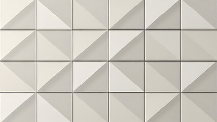 Fototapeta premium Modern geometric cement mosaic tiles, angular porcelain pattern, seamless structured design, HD contemporary backdrop for urban spaces.
