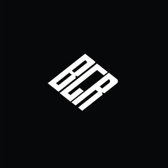 BGR letter logo design on black background.
