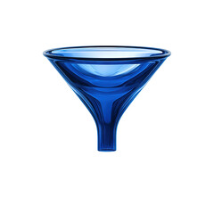 Sleek Blue Glass Funnel - Abstract Still Life