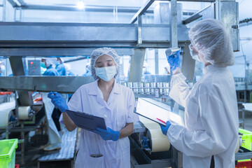 Food and manufacturing researchers oversee seafood production lines in tightly controlled factories...