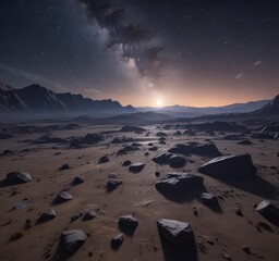 Vast, star-studded night sky, cosmic dust visible ,  cosmos,  celestial body